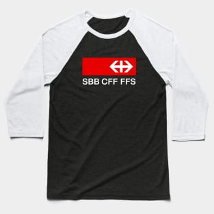 Swiss Rail Baseball T-Shirt